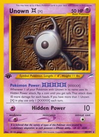 Unown High Quality Gold Foiled Pokemon Fan Art Card