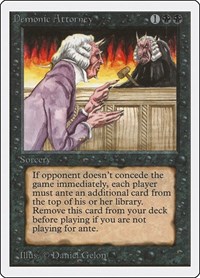 Demonic Attorney - Unlimited Edition - Magic: The Gathering card