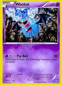 2012 mcdonald's pokemon cards Woobat - 7/12 - McDonald's Promos 2012 - Pokemon