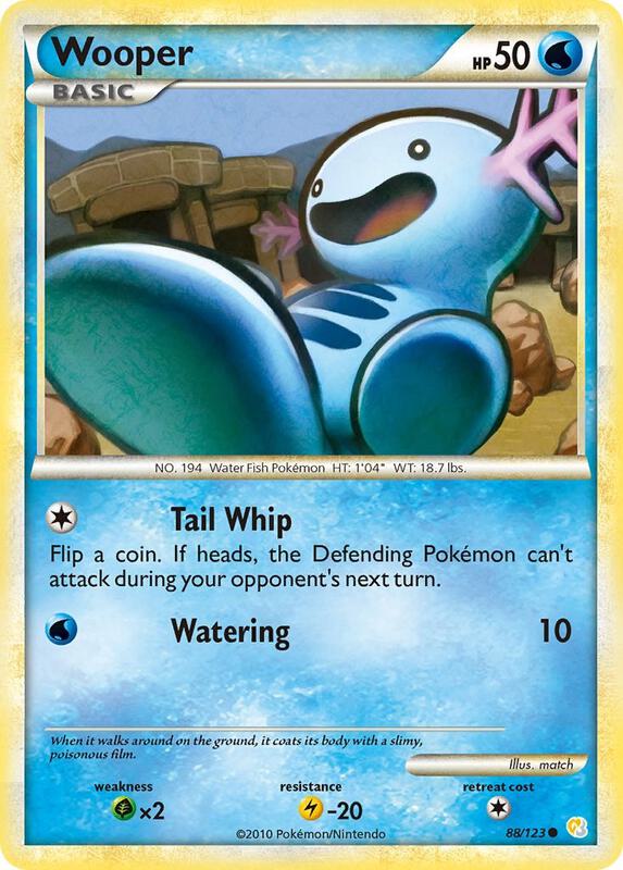 Wooper 88/123 from HeartGold SoulSilver