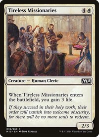 Tireless Missionaries - Magic 2015 (M15) - Magic: The Gathering card