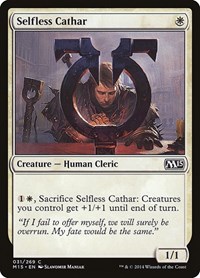 Selfless Cathar - Magic 2015 (M15) - Magic: The Gathering card