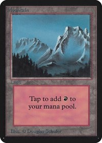 Mountain (B) - Alpha Edition - Magic: The Gathering card