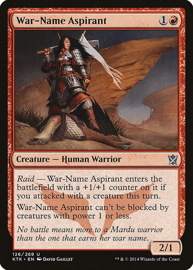 War-Name Aspirant 126 card