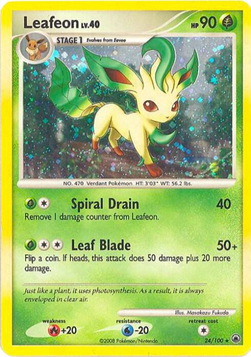 Leafeon - 24/100 (DP Majestic Dawn) 024/100 from Deck Exclusives