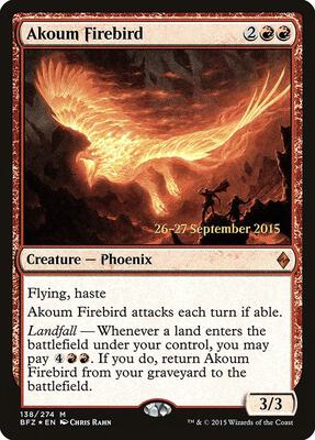 Akoum Firebird #138 – Prerelease Cards (Mythic)