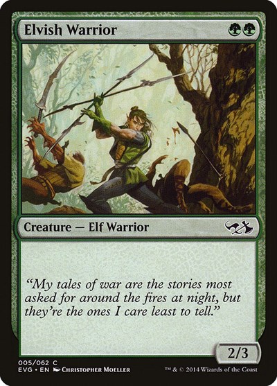 Elvish Warrior from EVG #5, Magic: The Gathering card