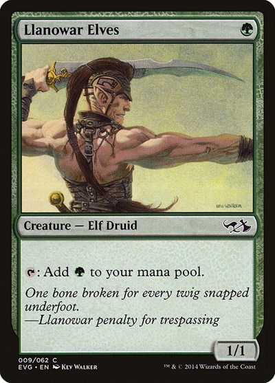 Llanowar Elves from DD3 #9, Magic: The Gathering card