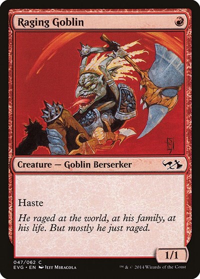 Raging Goblin from EVG #47, Magic: The Gathering card