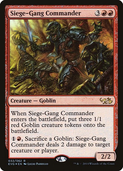 Siege-Gang Commander from EVG #32, Magic: The Gathering card