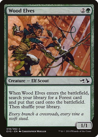 Wood Elves from DD3 #18, Magic: The Gathering card