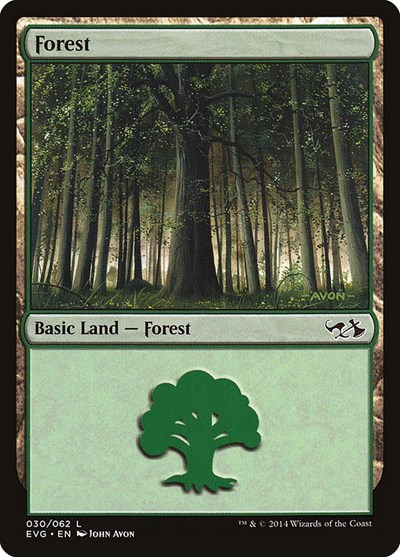 Forest (from EVG) from DD3 #30, Magic: The Gathering card