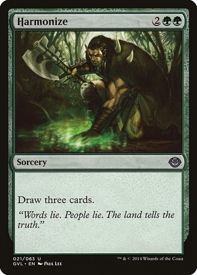 Harmonize (from GVL) from DD3 #21, Magic: The Gathering card