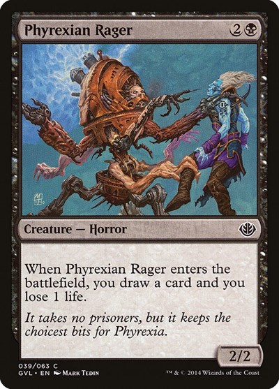 Phyrexian Rager from DD3 #39, Magic: The Gathering card