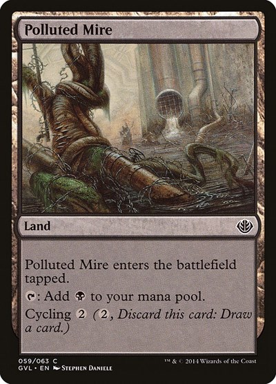 Polluted Mire from GVL #59, Magic: The Gathering card
