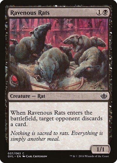 Ravenous Rats from GVL #37, Magic: The Gathering card