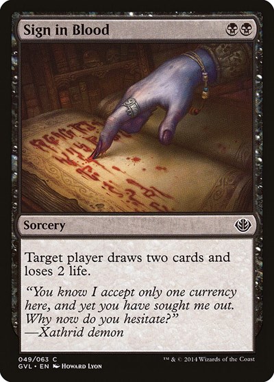 Sign in Blood from DD3 #49, Magic: The Gathering card