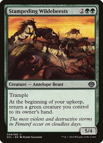 Stampeding Wildebeests from GVL #9, Magic: The Gathering card