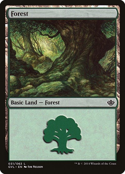 Forest (from GVL) from DD3 #31, Magic: The Gathering card