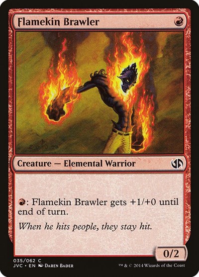 Flamekin Brawler from JVC #35, Magic: The Gathering card