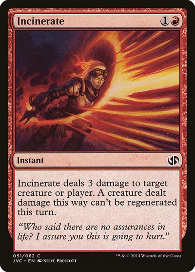 Incinerate from DD3 #51, Magic: The Gathering card