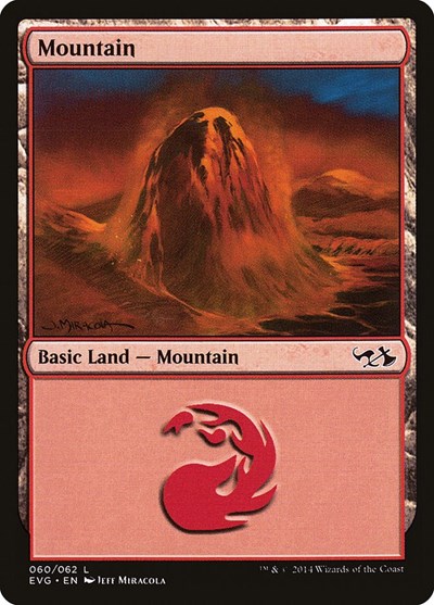 Mountain (from EVG) from DD3 #60, Magic: The Gathering card