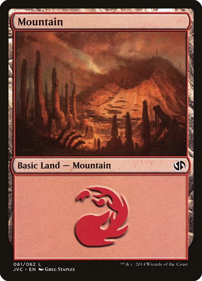 Mountain (from JVC) from DD3 #61, Magic: The Gathering card