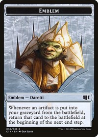 Emblem - Daretti, Scrap Savant // Tuktuk the Returned Double-Sided Token