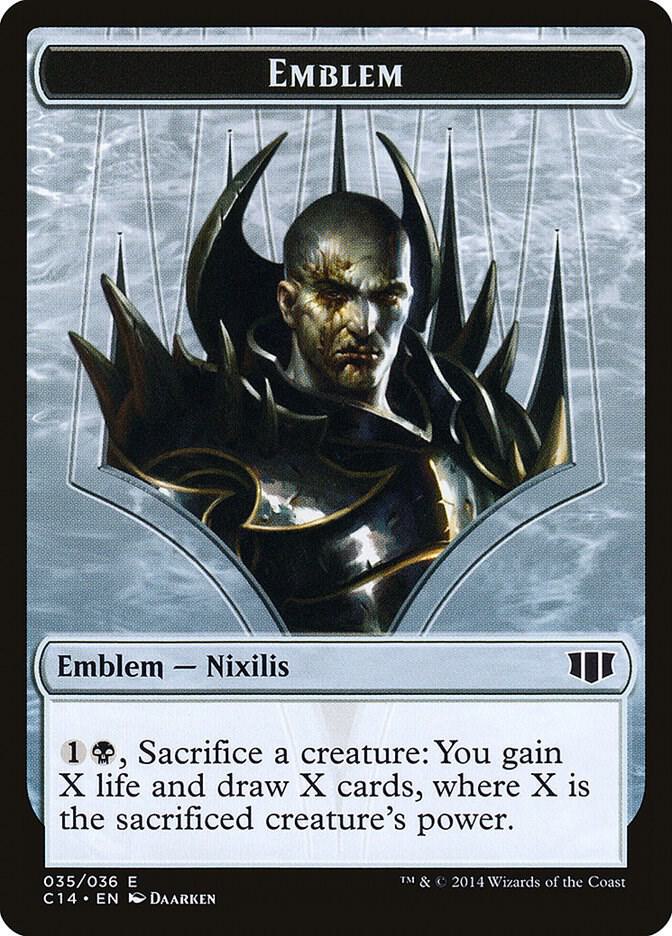 Emblem - Ob Nixilis of the Black Oath // Zombie Double-Sided Token