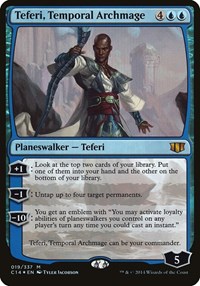 Teferi, Temporal Archmage (Commander 2014) - Oversize Cards - Magic: The Gathering card