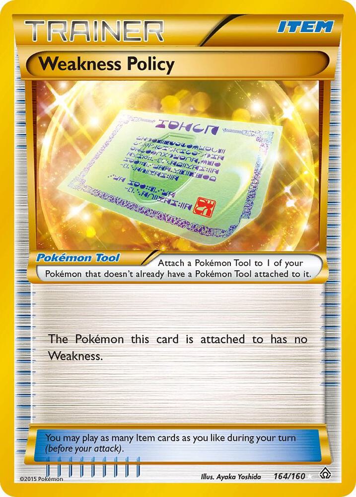 Weakness Policy (164 Secret Rare) - XY - Primal Clash - Pokemon