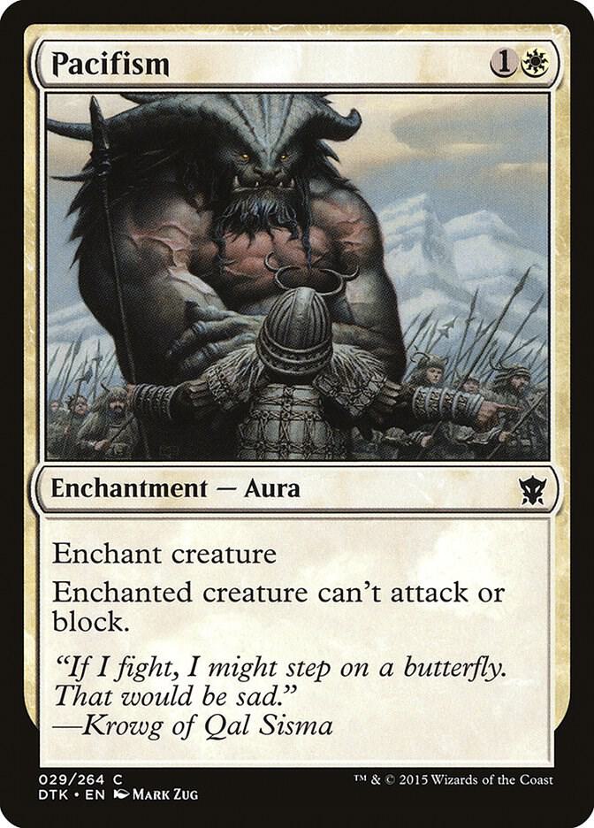 mtg cards like pacifism Ghired, Conclave Exile
