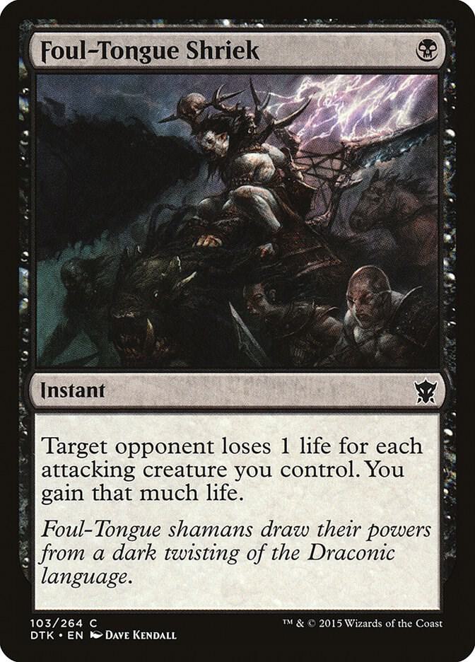Foul-Tongue Shriek 103 card