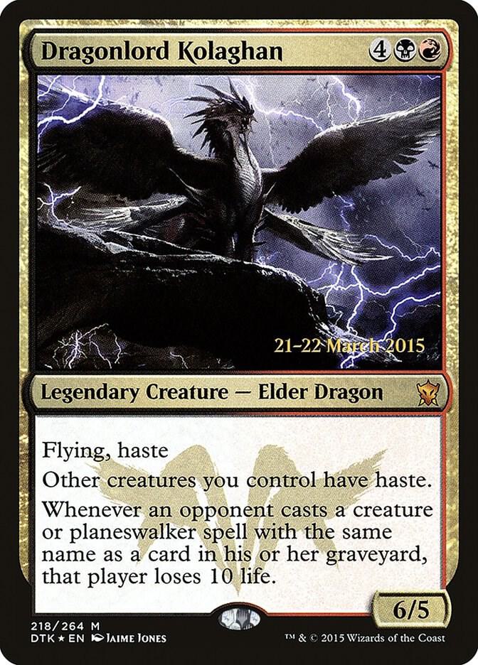 Dragonlord Kolaghan 218 card