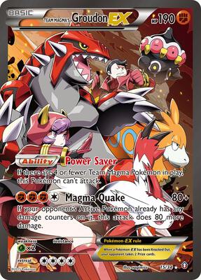 Team Magma's Groudon EX — chase card of Double Crisis