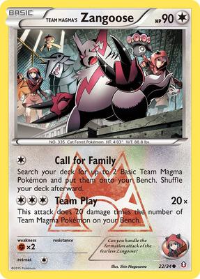 Team Magma's Zangoose