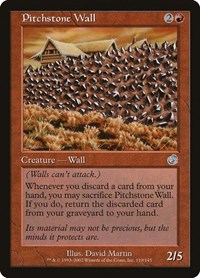 Pitchstone Wall - Torment - Magic: The Gathering card