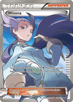 【⭐︎ルナ⭐︎】 Amazon.com: Pokemon - Winona (96/108) - XY Roaring Skies