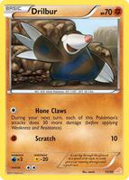 Drilbur #13 from Excadrill & Zoroark Pokémon card set