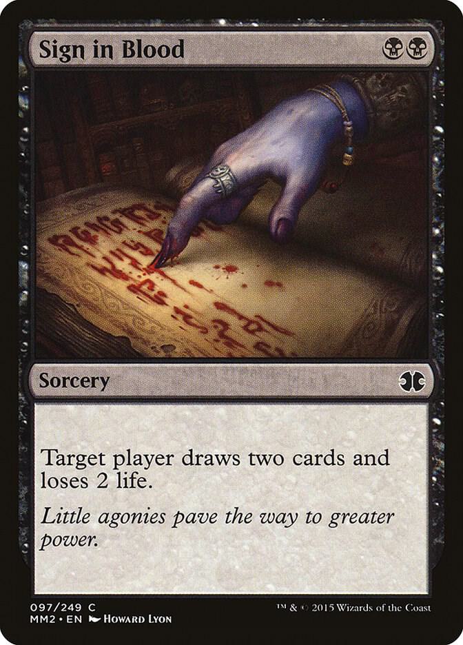 Sign in Blood - Modern Masters 2015 - Magic: The Gathering