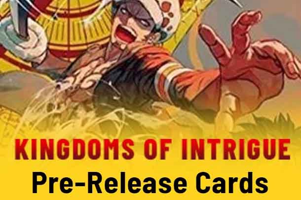Kingdoms of Intrigue Pre-Release Cards set mark